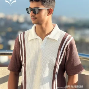 Brown Thermal Cotton polo